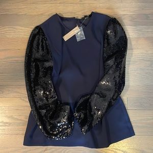 Jcrew fancy sequin blouse